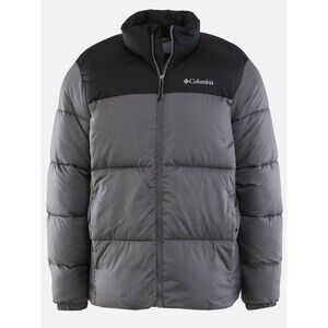 Columbia Puffect III Jacket Men Size X-Large City Grey Black Water Resistant NEW